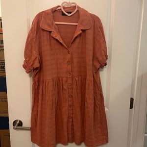 Rebdolls 1X Pink Mini Skater Dress